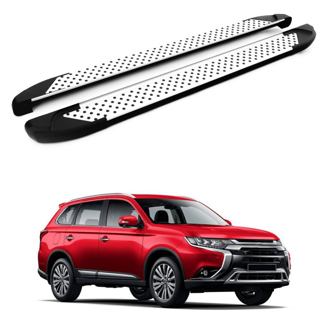 TURTLE Fits Mitsubishi Outlander (Mk3) 2013-2021 Side Step Sapphire V1 Silver - 1