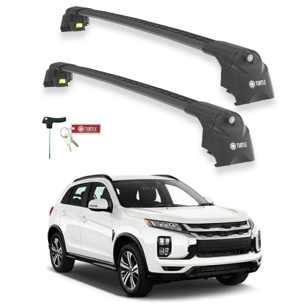 TURTLE Fits Mitsubishi Outlander Sport (Mk3) 2010-2022 Roof Rack Air2 Black - 1