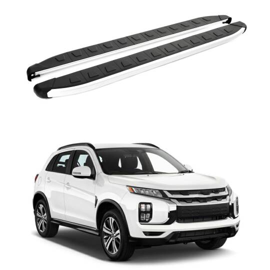 TURTLE Fits Mitsubishi Outlander Sport (Mk3) 2010-2022 Side Step Alyans Silver