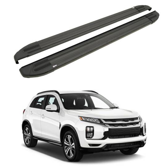 TURTLE Fits Mitsubishi Outlander Sport (Mk3) 2010-2022 Side Step Brillant Black