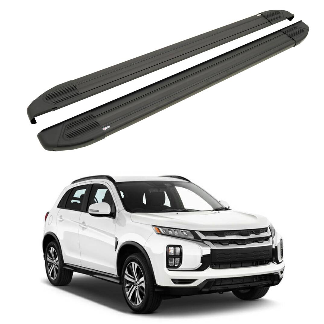 TURTLE Fits Mitsubishi Outlander Sport (Mk3) 2010-2022 Side Step Brillant Black - 1