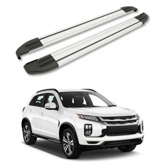 TURTLE Fits Mitsubishi Outlander Sport (Mk3) 2010-2022 Side Step Brillant Silver