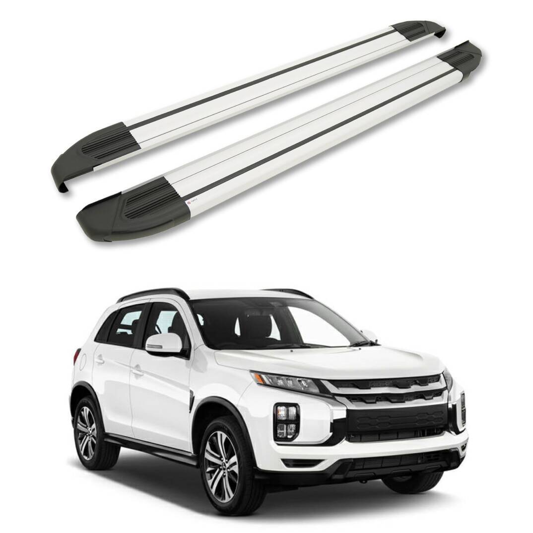 TURTLE Fits Mitsubishi Outlander Sport (Mk3) 2010-2022 Side Step Brillant Silver - 1