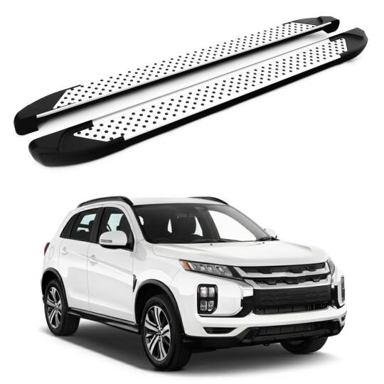 TURTLE Fits Mitsubishi Outlander Sport (Mk3) 2010-2022 Side Step Sapphire V1 Silver