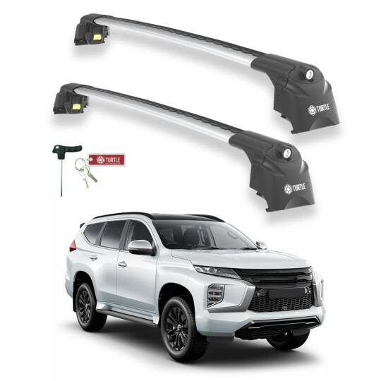 TURTLE Fits Mitsubishi Pajero Sport (Mk3) 2016-2025 Roof Rack Air2 Silver