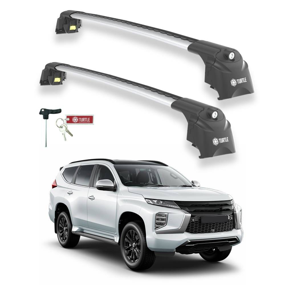TURTLE Fits Mitsubishi Pajero Sport (Mk3) 2016-2025 Roof Rack Air2 Silver - 1