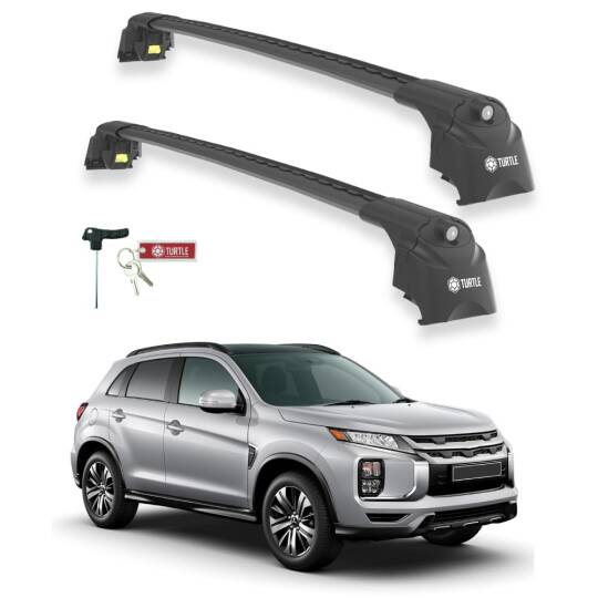 TURTLE Fits Mitsubishi Rvr (Mk3) 2010-2022 Roof Rack Air2 Black