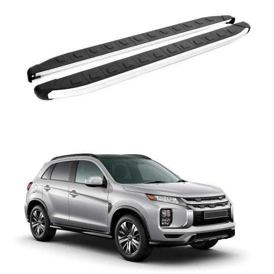 TURTLE Fits Mitsubishi Rvr (Mk3) 2010-2022 Side Step Alyans Silver