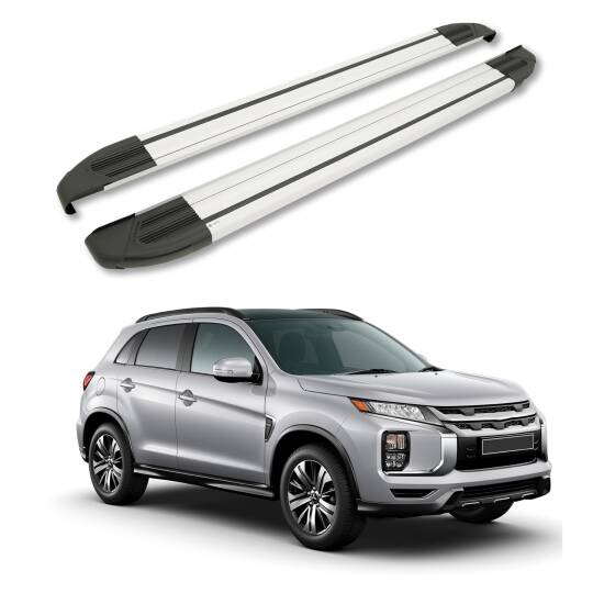 TURTLE Fits Mitsubishi Rvr (Mk3) 2010-2022 Side Step Brillant Silver