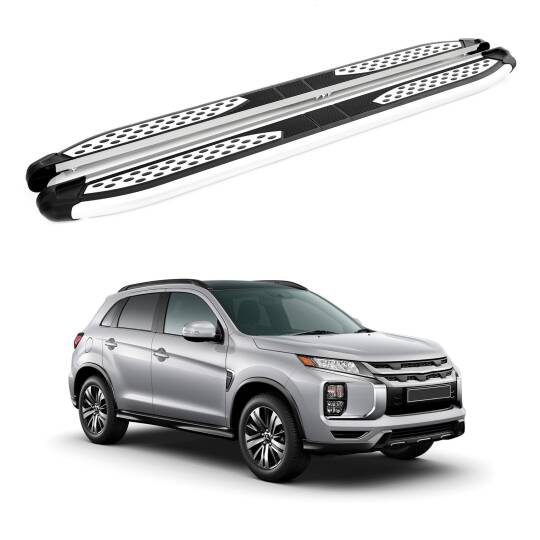 TURTLE Fits Mitsubishi Rvr (Mk3) 2010-2022 Side Step Plus Silver