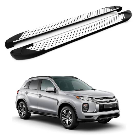 TURTLE Fits Mitsubishi Rvr (Mk3) 2010-2022 Side Step Sapphire V1 Silver