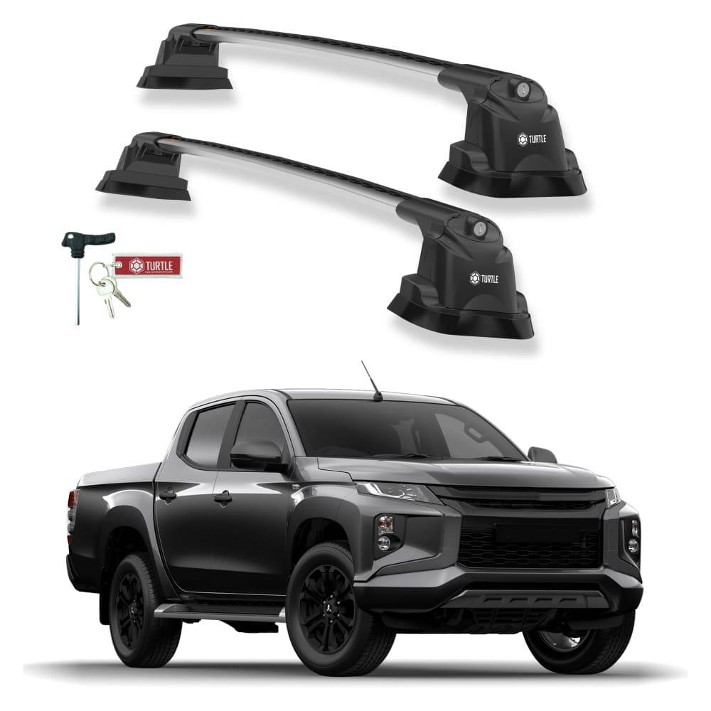 TURTLE Fits Mitsubishi Triton (Mk5) 2015-2025 Roof Rack Air3 Silver - 1