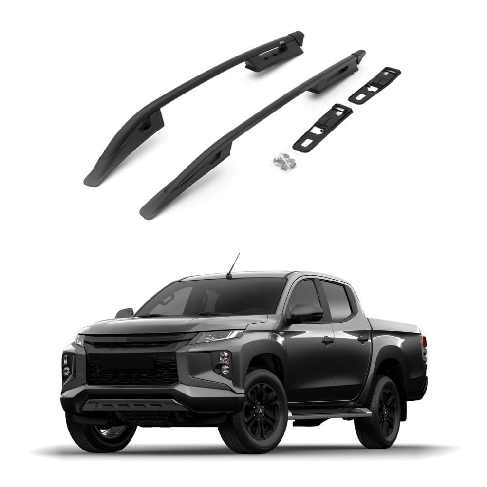 TURTLE Fits Mitsubishi Triton (Mk5) 2015-2025 Roof Rail Falcon Black - 1
