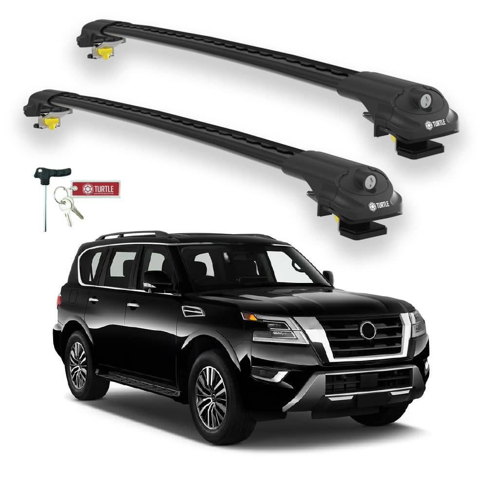 TURTLE Fits Nissan Armada (Y62) 2017-2025 Roof Rack Air1 Black - 1