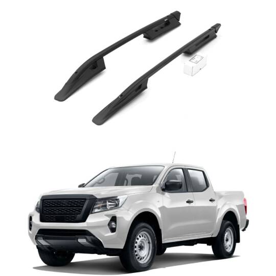 TURTLE Fits Nissan Navara (D23) 2015-2025 Roof Rail Falcon Black