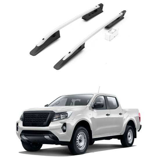 TURTLE Fits Nissan Navara (D23) 2015-2025 Roof Rail Falcon Silver