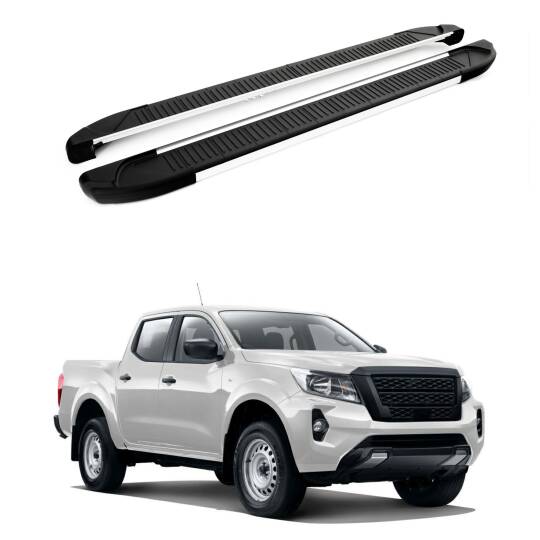 TURTLE Fits Nissan Navara (D23) 2015-2025 Side Step Another Silver