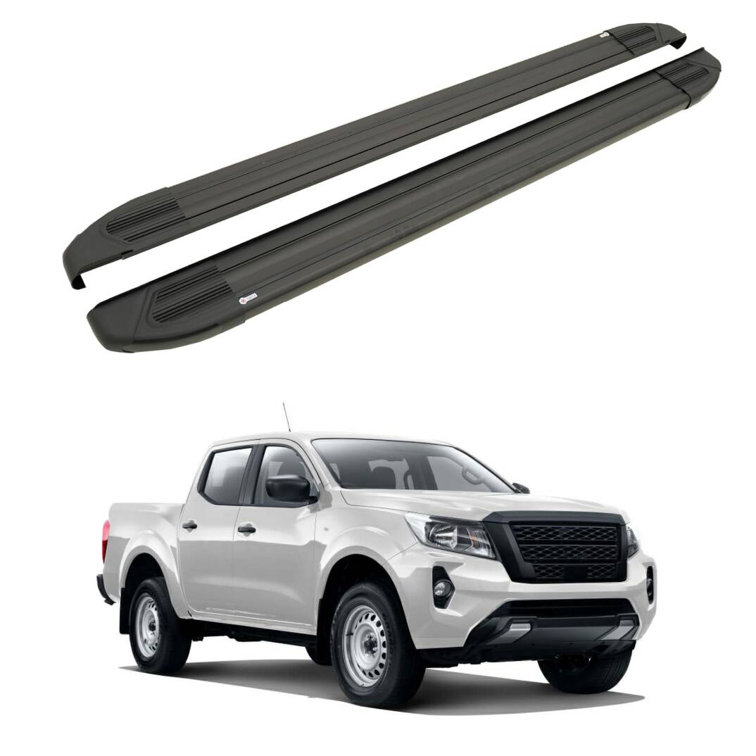 TURTLE Fits Nissan Navara (D23) 2015-2025 Side Step Brillant Black - 1