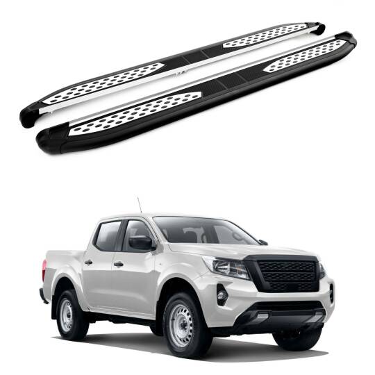 TURTLE Fits Nissan Navara (D23) 2015-2025 Side Step Plus Black