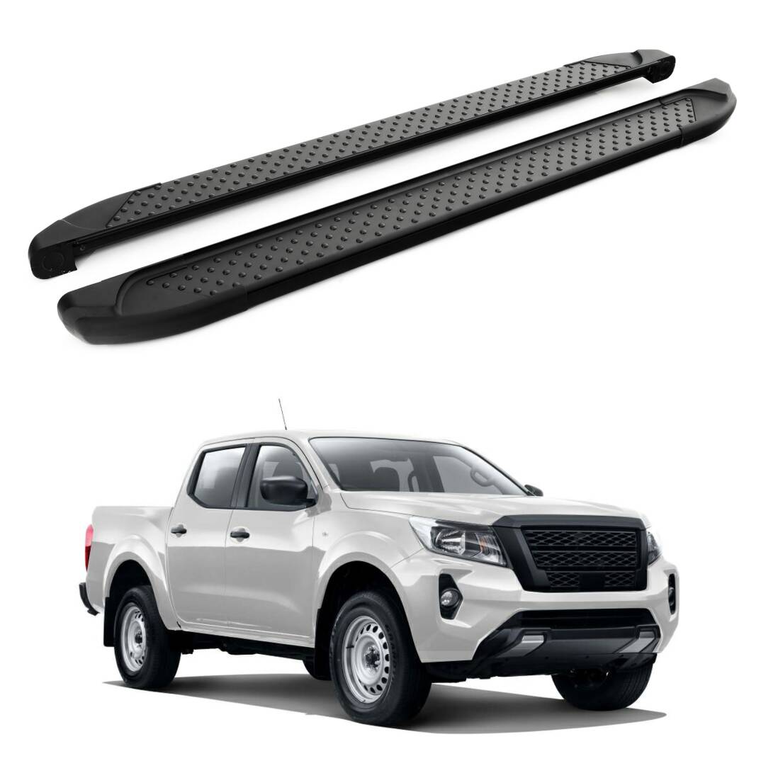 TURTLE Fits Nissan Navara (D23) 2015-2025 Side Step Sapphire V1 Black - 1