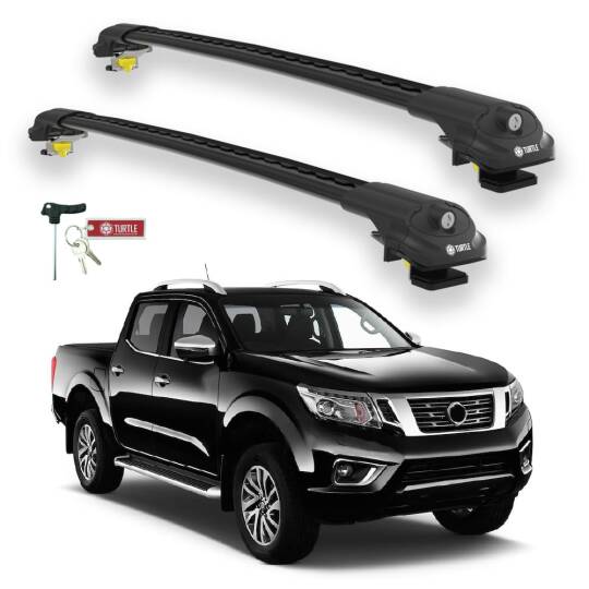 TURTLE Fits Nissan Np300 (D23) 2015-2025 Roof Rack Air1 Black