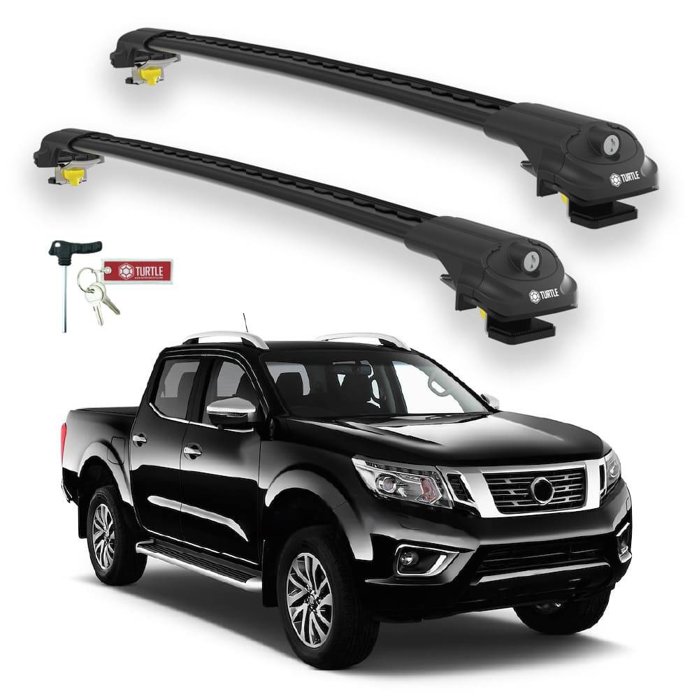 TURTLE Fits Nissan Np300 (D23) 2015-2025 Roof Rack Air1 Black - 1