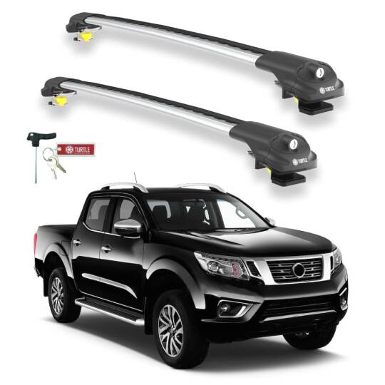 TURTLE Fits Nissan Np300 (D23) 2015-2025 Roof Rack Air1 Silver