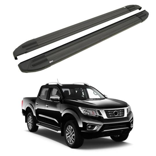 TURTLE Fits Nissan Np300 (D23) 2015-2025 Side Step Brillant Black