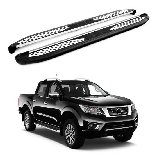 TURTLE Fits Nissan Np300 (D23) 2015-2025 Side Step Plus Black