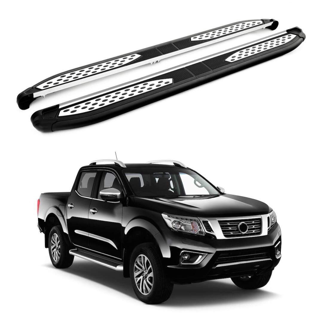 TURTLE Fits Nissan Np300 (D23) 2015-2025 Side Step Plus Black - 1