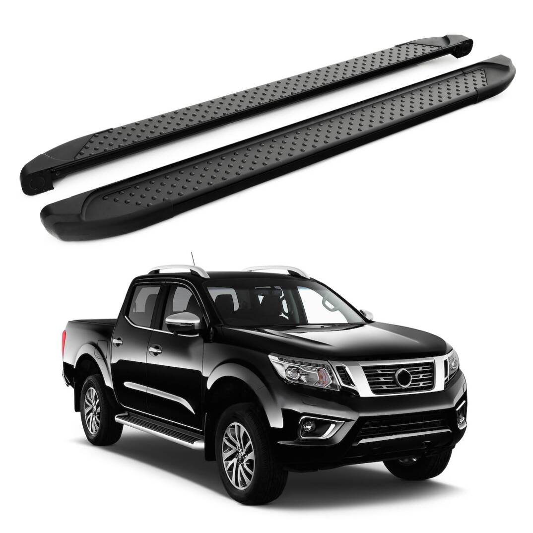 TURTLE Fits Nissan Np300 (D23) 2015-2025 Side Step Sapphire V1 Black - 1