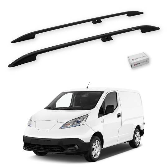 TURTLE Fits Nissan Nv200 2009-2025 Roof Rail Crown Black