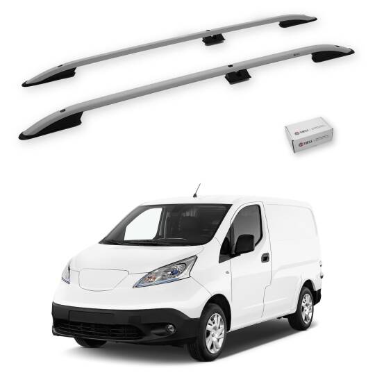 TURTLE Fits Nissan Nv200 2009-2025 Roof Rail Crown Silver