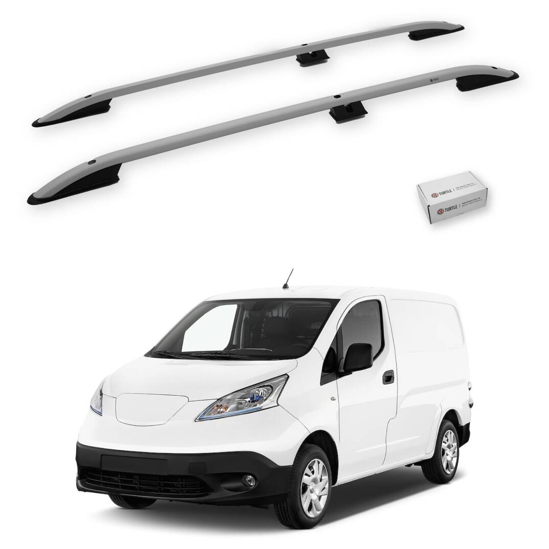 TURTLE Fits Nissan Nv200 2009-2025 Roof Rail Crown Silver - 1