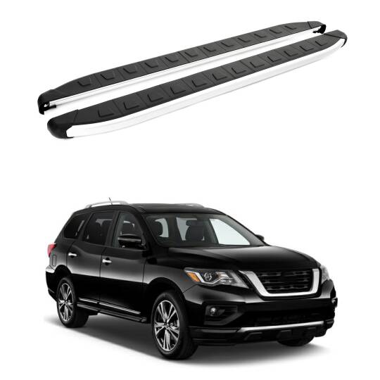 TURTLE Fits Nissan Pathfinder (R52) 2013-2020 Side Step Alyans Silver