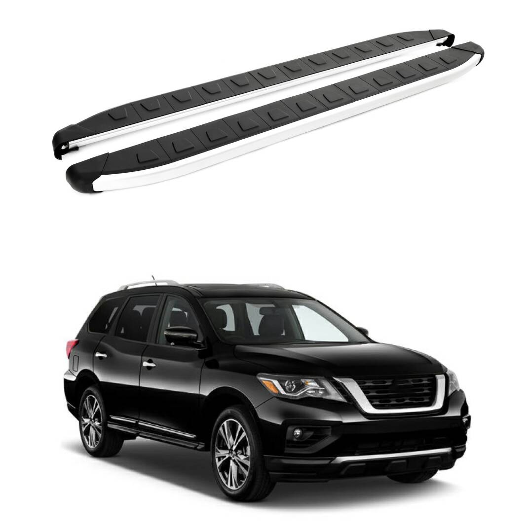 TURTLE Fits Nissan Pathfinder (R52) 2013-2020 Side Step Alyans Silver - 1
