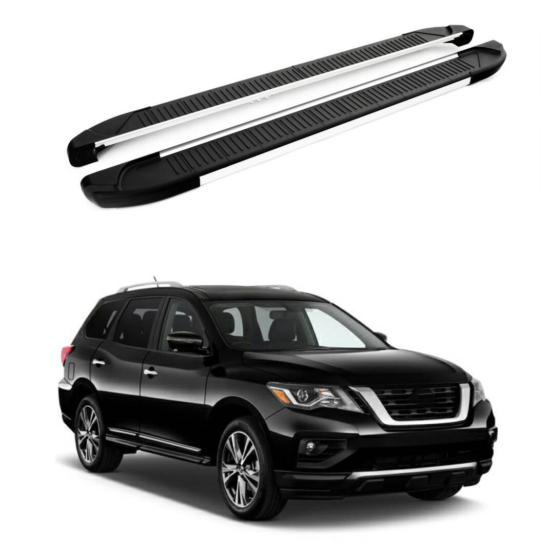 TURTLE Fits Nissan Pathfinder (R52) 2013-2020 Side Step Another Silver - 1