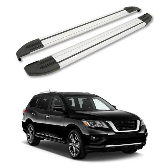 TURTLE Fits Nissan Pathfinder (R52) 2013-2020 Side Step Brillant Silver