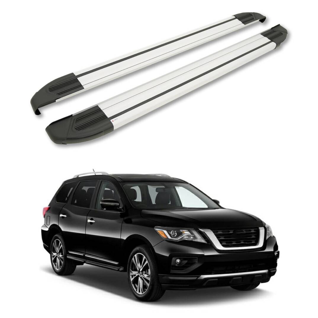 TURTLE Fits Nissan Pathfinder (R52) 2013-2020 Side Step Brillant Silver - 1