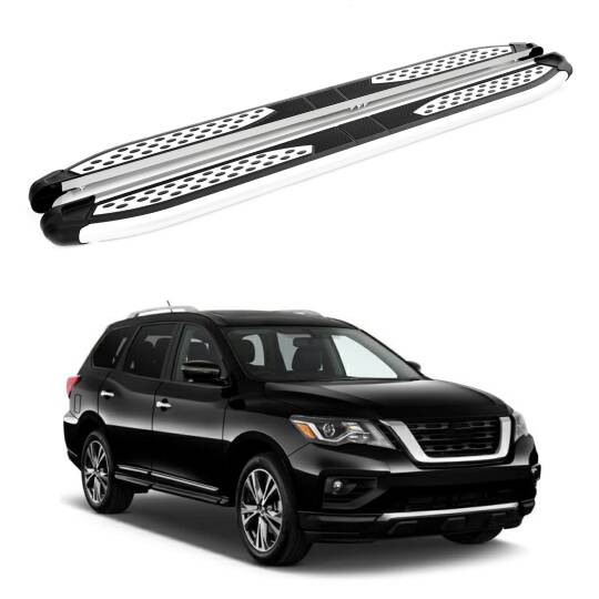 TURTLE Fits Nissan Pathfinder (R52) 2013-2020 Side Step Plus Silver