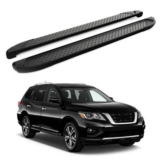 TURTLE Fits Nissan Pathfinder (R52) 2013-2020 Side Step Sapphire V1 Black