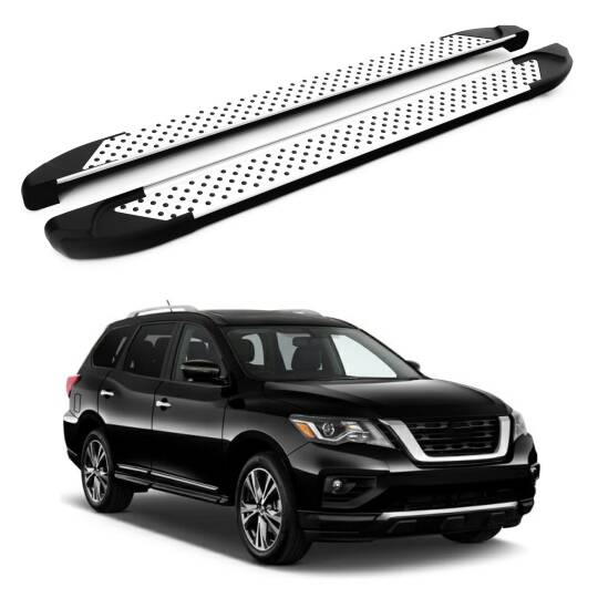 TURTLE Fits Nissan Pathfinder (R52) 2013-2020 Side Step Sapphire V1 Silver
