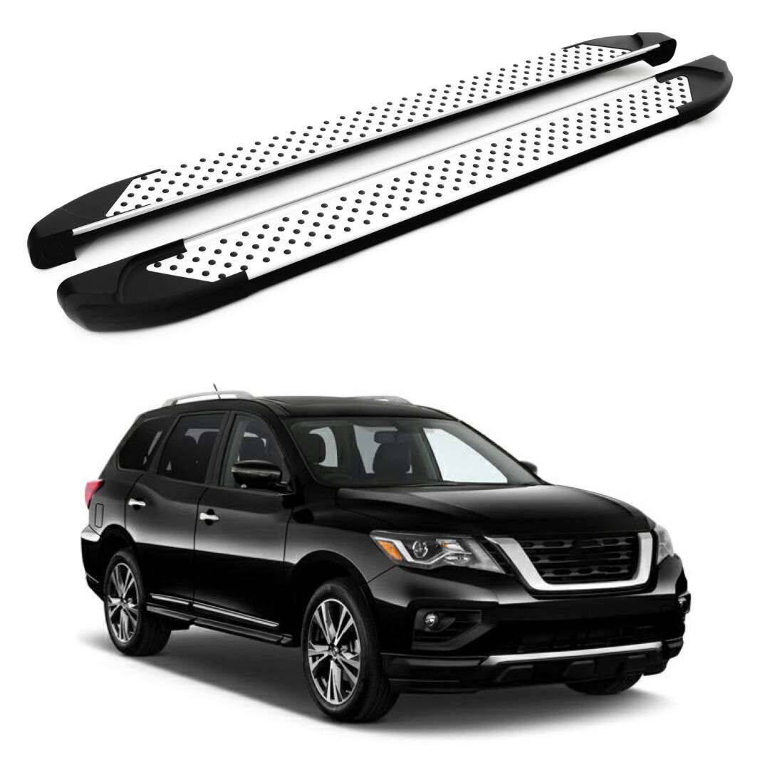 TURTLE Fits Nissan Pathfinder (R52) 2013-2020 Side Step Sapphire V1 Silver - 1