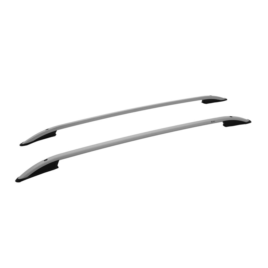 TURTLE Fits Nissan Qashqai +2 (J10) 2008-2013 Roof Rail Crown Silver - 1