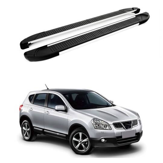 TURTLE Fits Nissan Qashqai (J10) 2007-2013 Side Step Another Silver