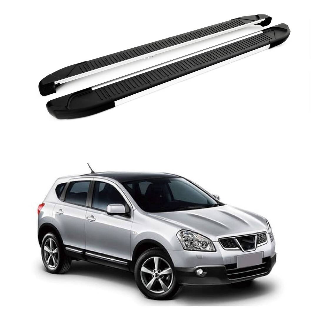 TURTLE Fits Nissan Qashqai (J10) 2007-2013 Side Step Another Silver - 1