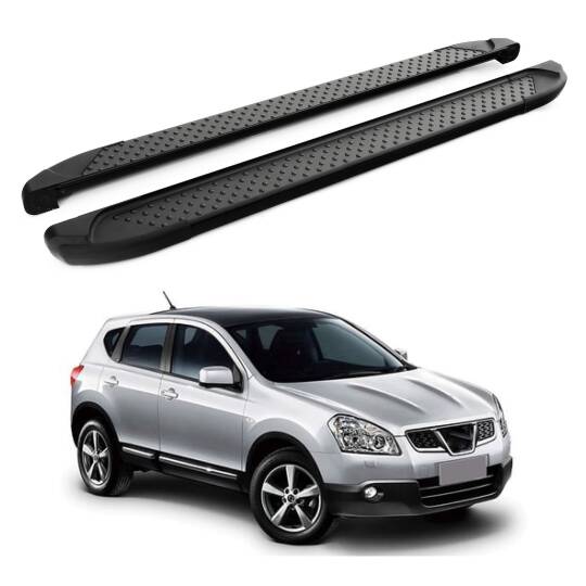 TURTLE Fits Nissan Qashqai (J10) 2007-2013 Side Step Sapphire V1 Black