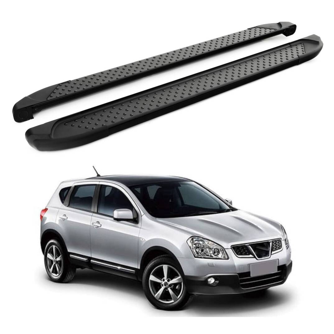 TURTLE Fits Nissan Qashqai (J10) 2007-2013 Side Step Sapphire V1 Black - 1