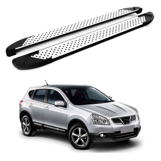 TURTLE Fits Nissan Qashqai (J10) 2007-2013 Side Step Sapphire V1 Silver