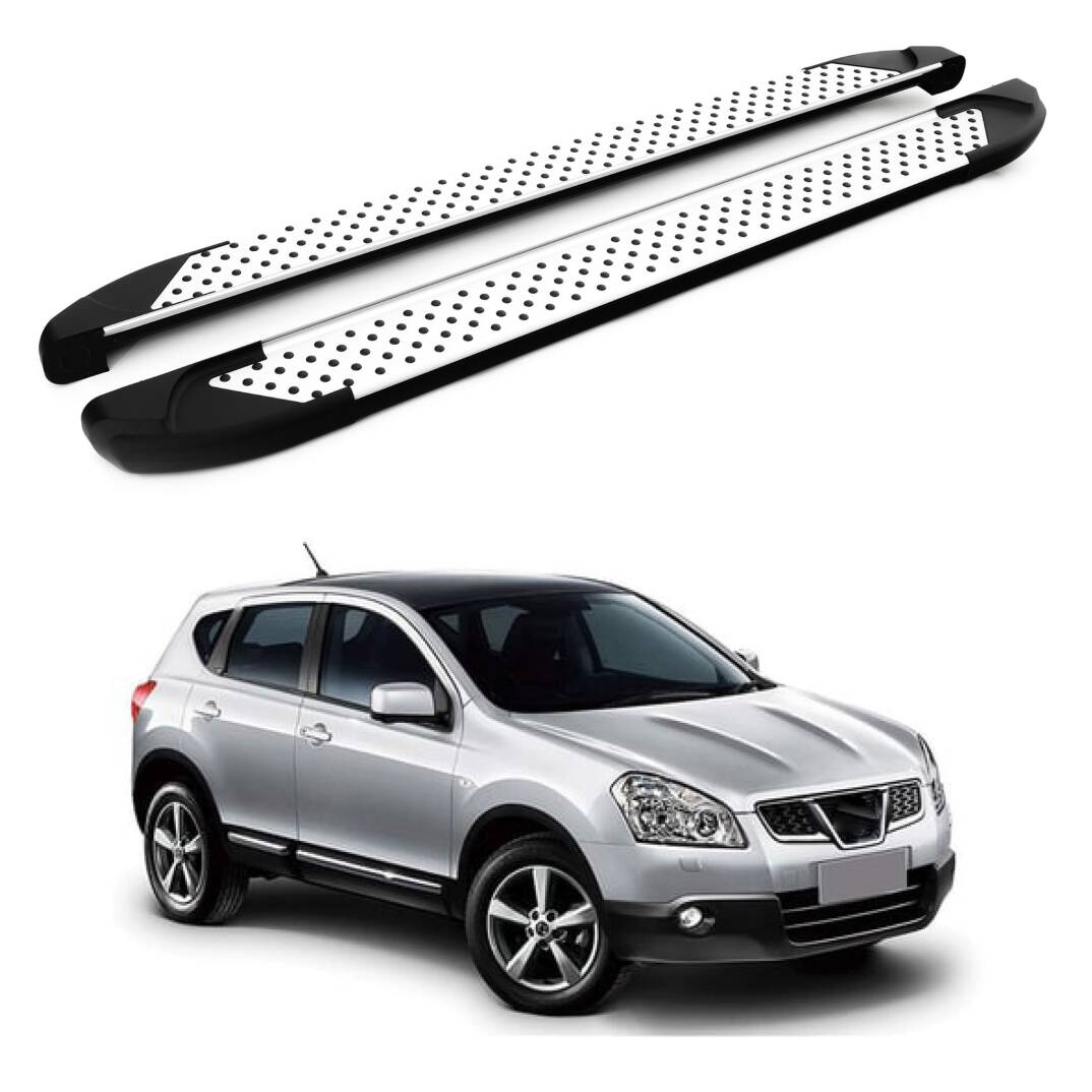 TURTLE Fits Nissan Qashqai (J10) 2007-2013 Side Step Sapphire V1 Silver - 1